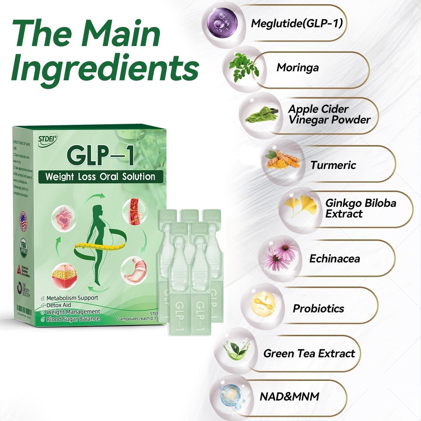 ✅Official Store | STDEI® GLP-1 Weight Loss Solution 💧 Just once a week, visible changes in 7 days ✅ For obesity, cardiovascular health, diabetes, sleep apnea, joint issues, and more